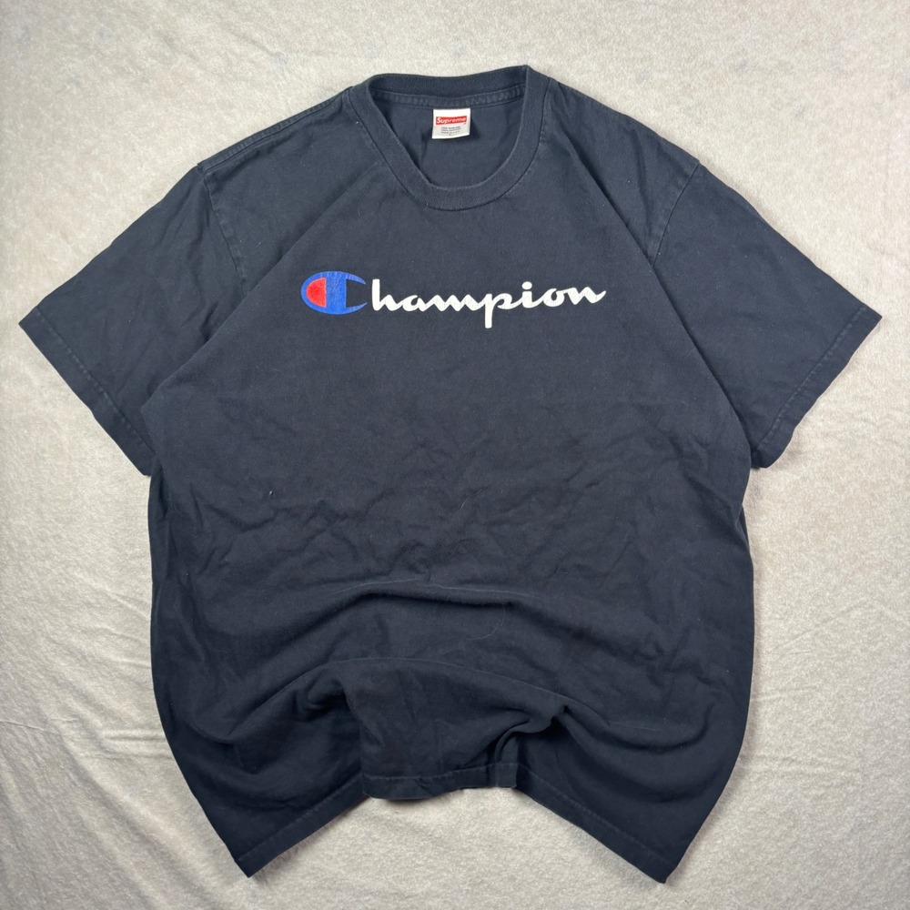 Black Supreme x Champion T-Shirt – Size L